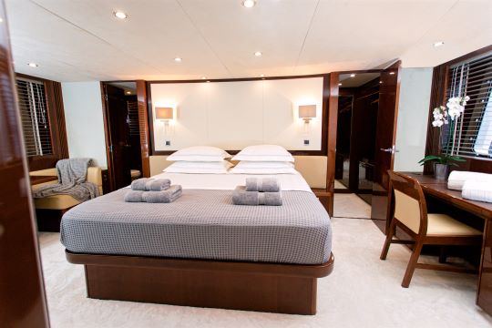Spacious master cabin with ensuite shower room