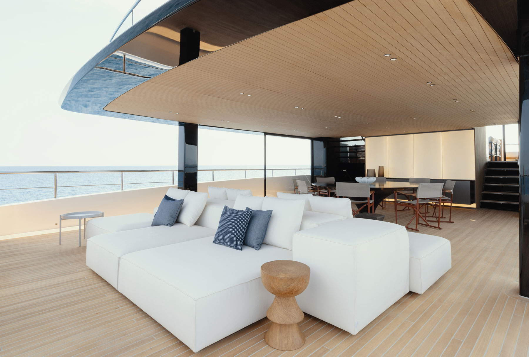 The spacious upper deck 
